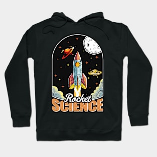 Space Exploration: Rocket Launch Illustration Hoodie